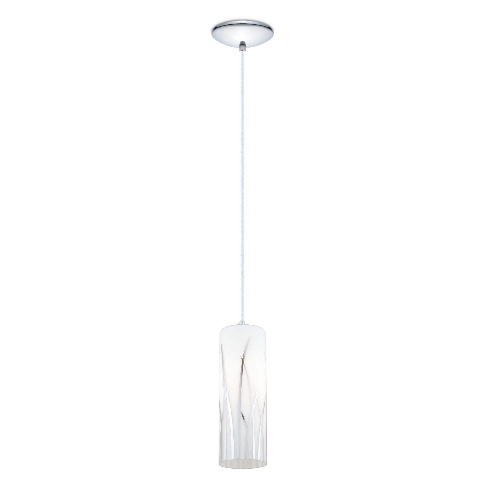 Rivato Chrome and Frosted Glass Mini Pendant Light