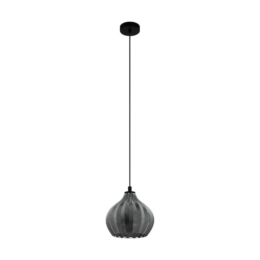 Tamallat Mini Pendant Light with Vaporized Black Glass Shade