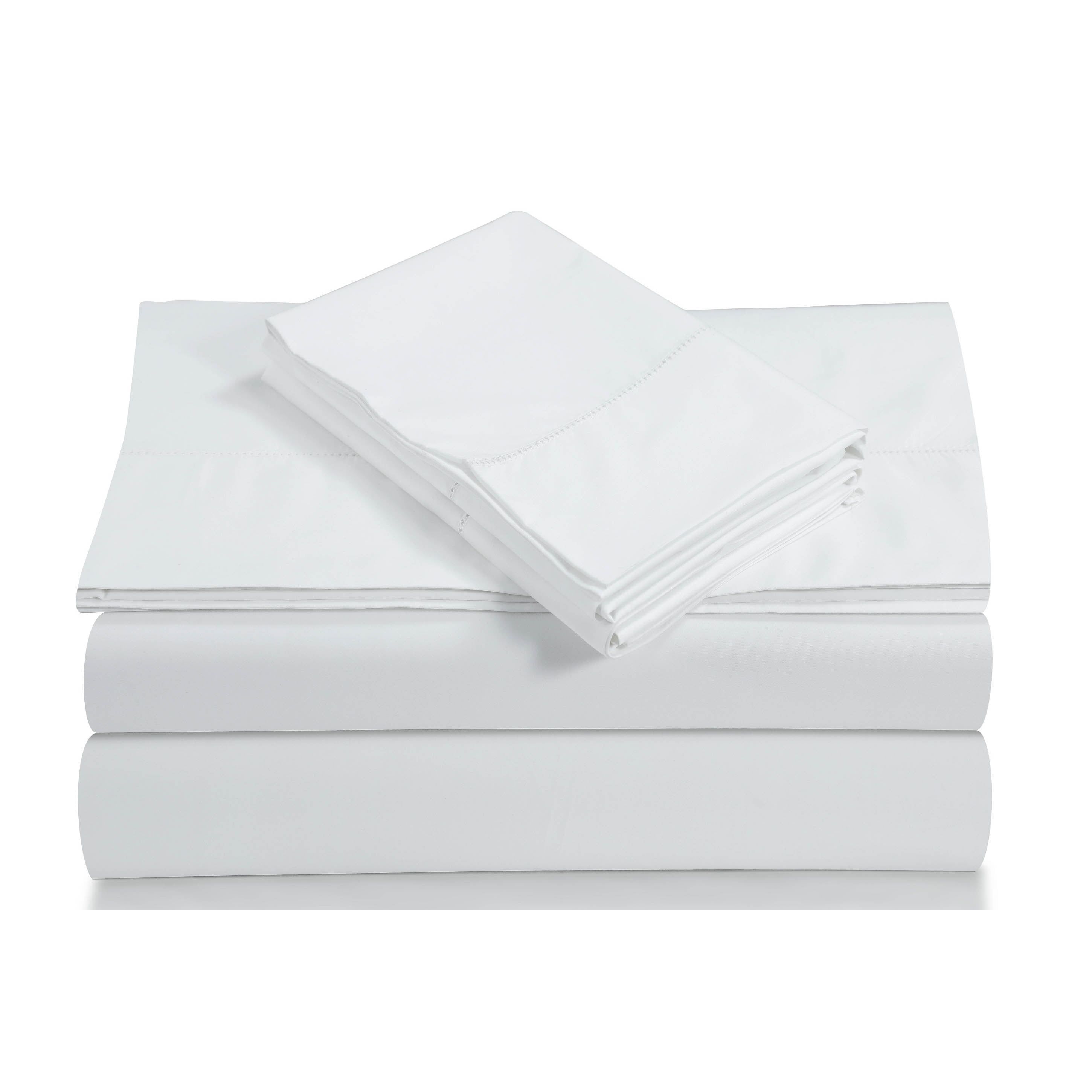 King White Egyptian Cotton Deep Pocket Sheet Set