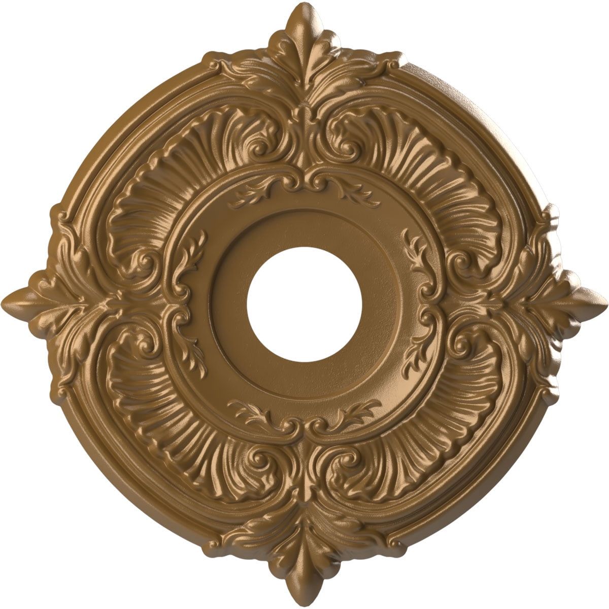 Attica 16'' Metallic Gold Thermoformed PVC Ceiling Medallion