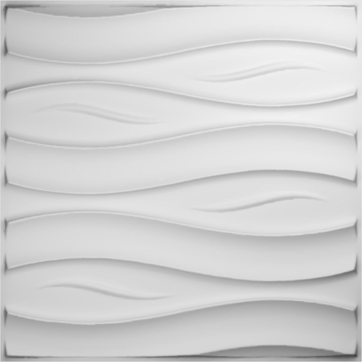 White Textured PVC 3D Decorative Wall Panel 19.63" x 19.63"