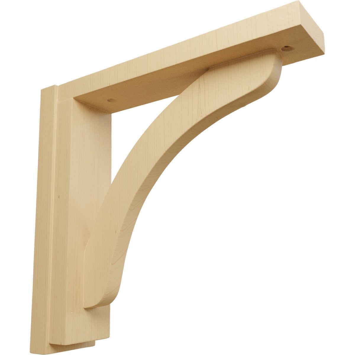 Alder Wood Hand-Carved Shelf Bracket, 2.5" x 10.75" x 10.25"