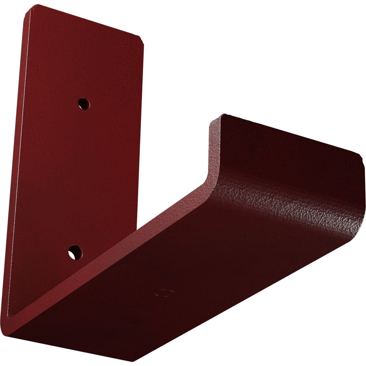 Hammered Bright Red Steel Shelf Bracket, 2"W x 6"D x 5.5"H