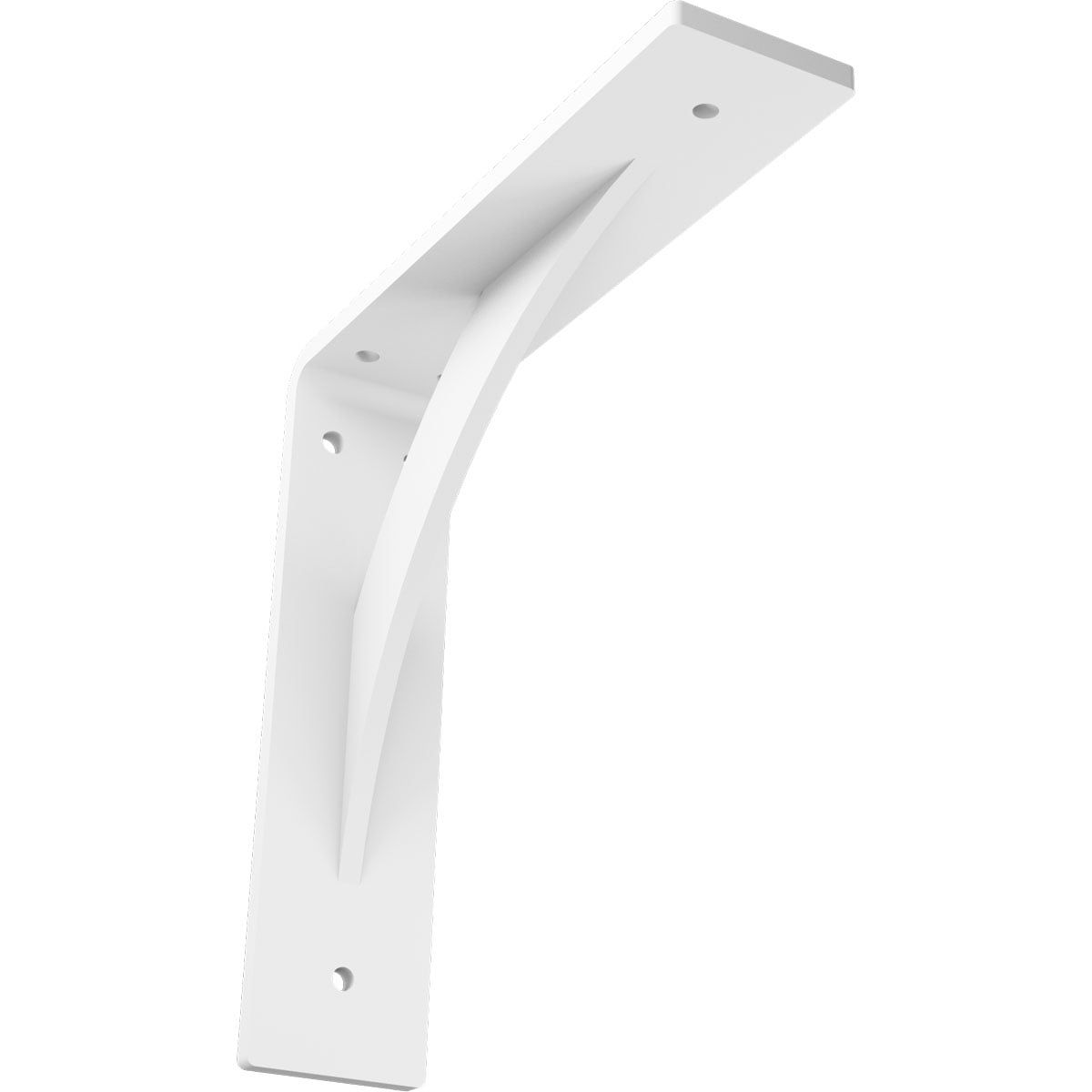 White Steel 8-Inch Bracket for Shelves and Countertops