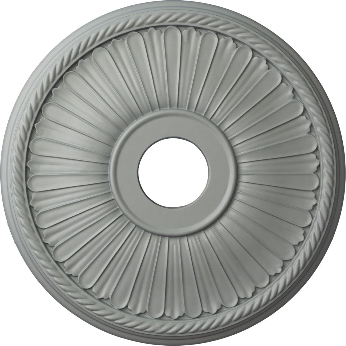 Primed Gray 20'' Round Ceiling Medallion