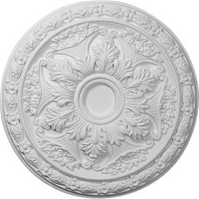 Baile 20" White Primed Round Ceiling Medallion