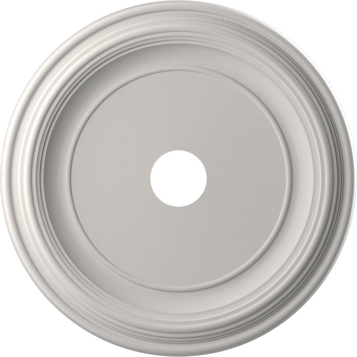 Blossom White 22" Traditional PVC Ceiling Medallion