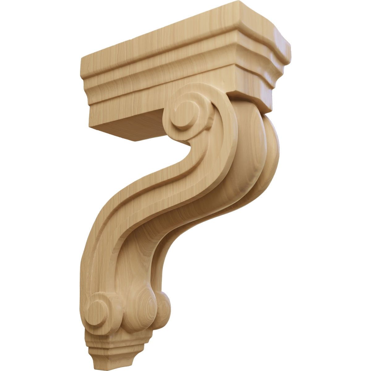 Architectural Cherry Wood 10.5" Corbel for Decorative Support