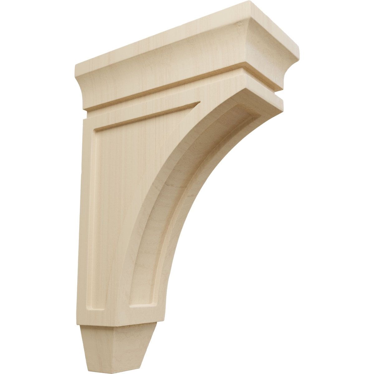 Small Lucan Rubberwood Corbel 3 3/8"W x 6 3/4"D x 10"H