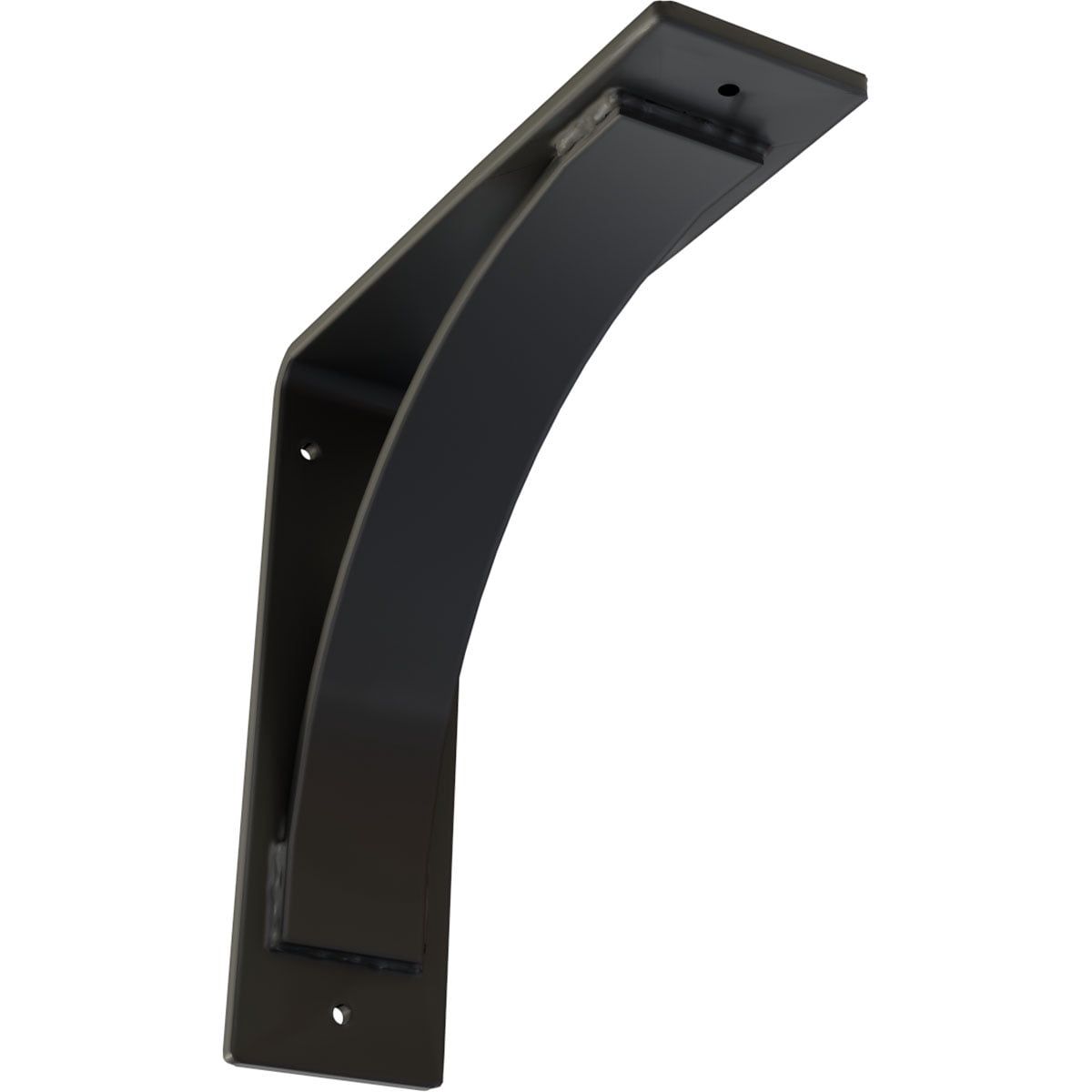 10" Black Powder Coated Steel Shelf Bracket