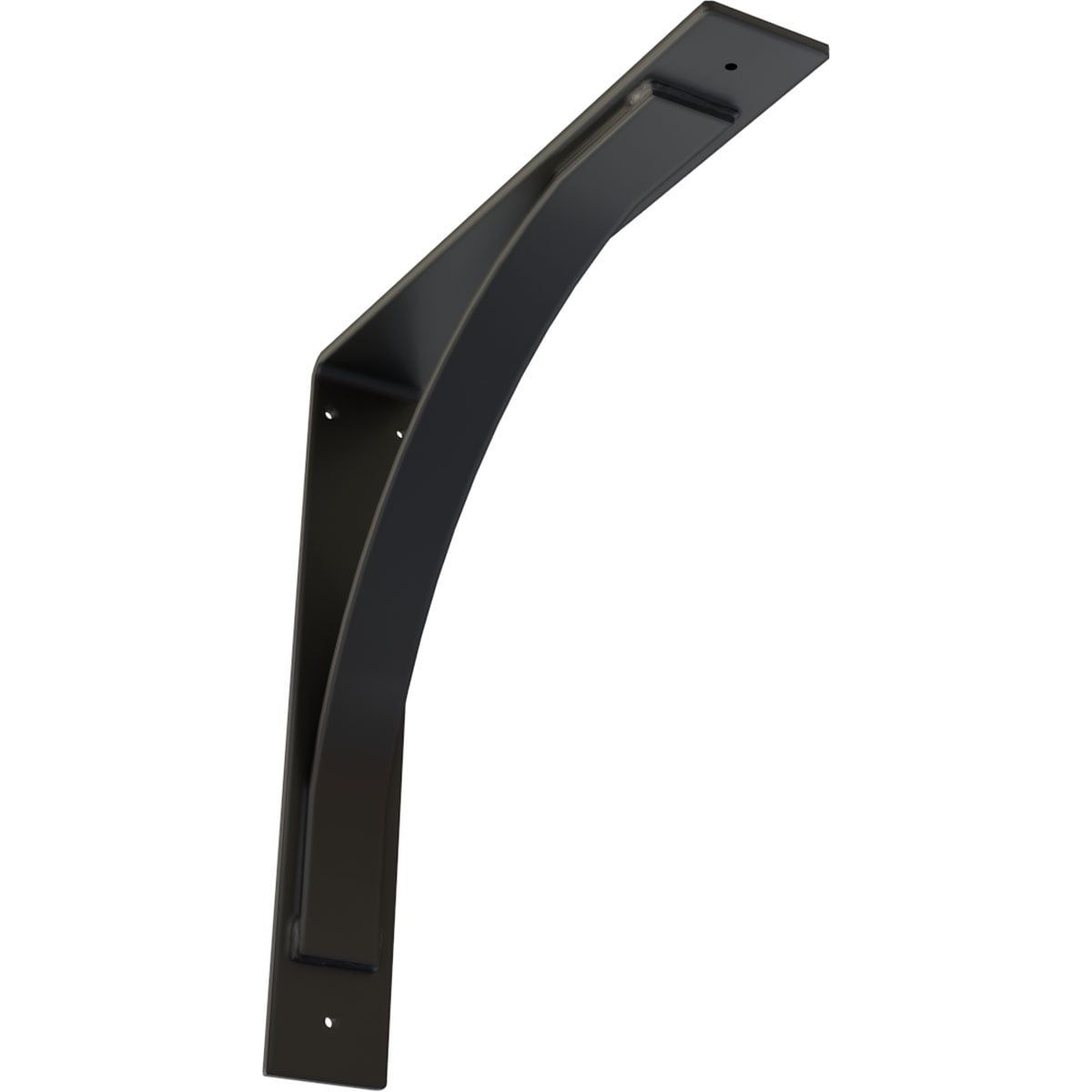 18" Black Powder Coated Steel Shelf Bracket