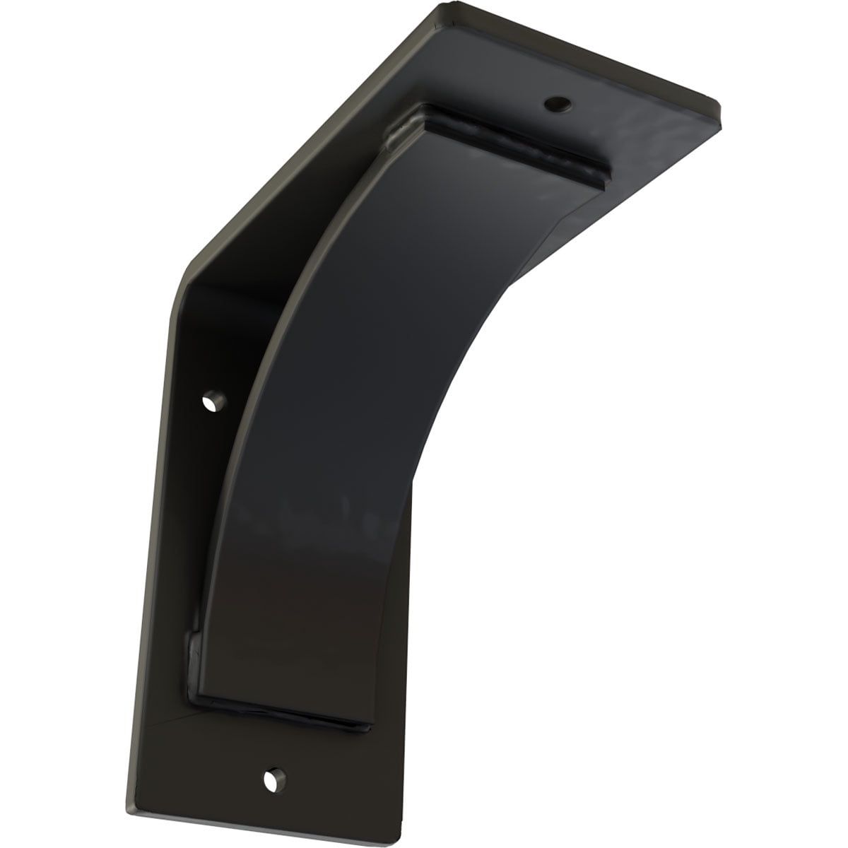 Urban 6" Black Powder Coated Steel Bracket for Contemporary Shelving