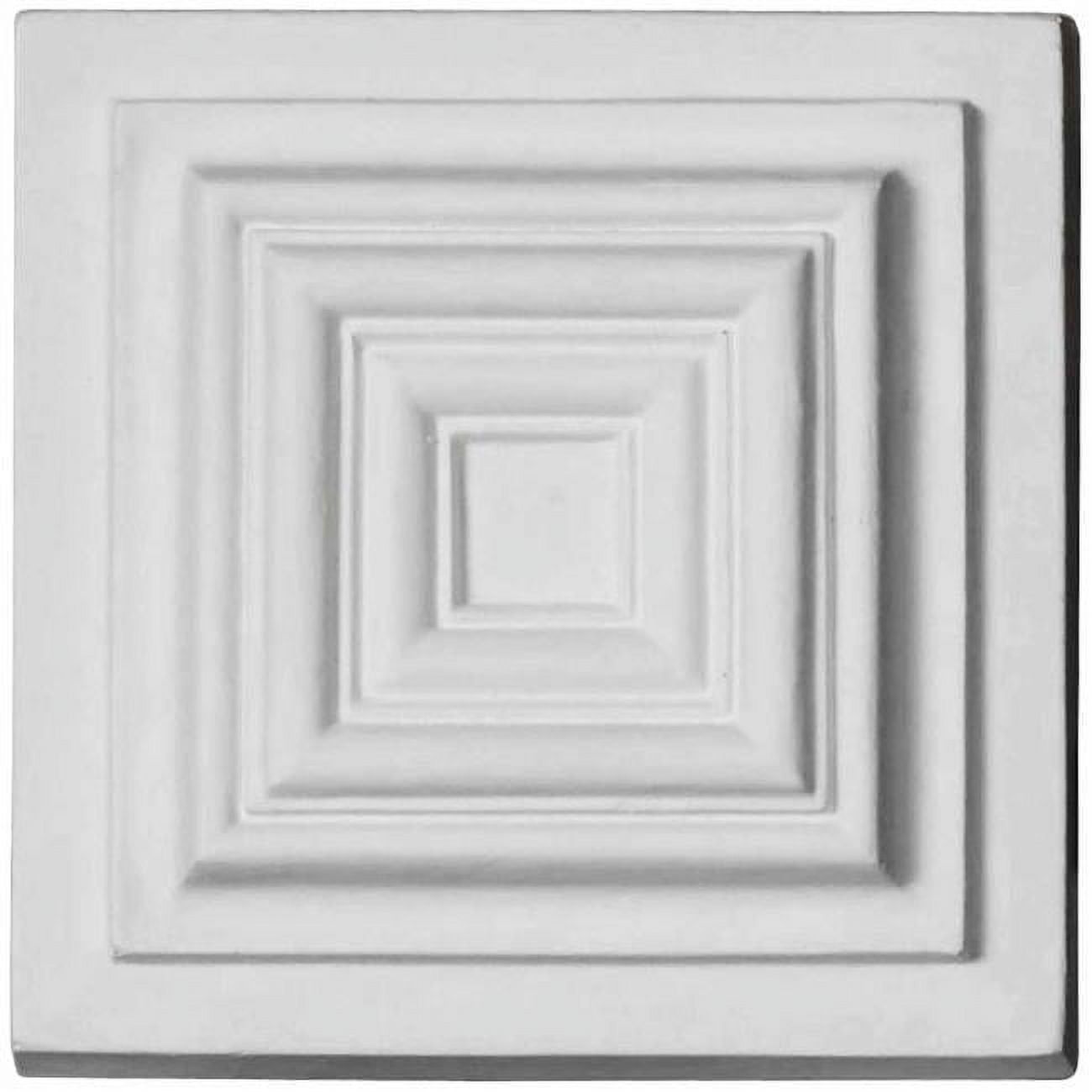 Primed White Urethane Leandros Rosette 4.38 x 4.38 x 1.25 in.