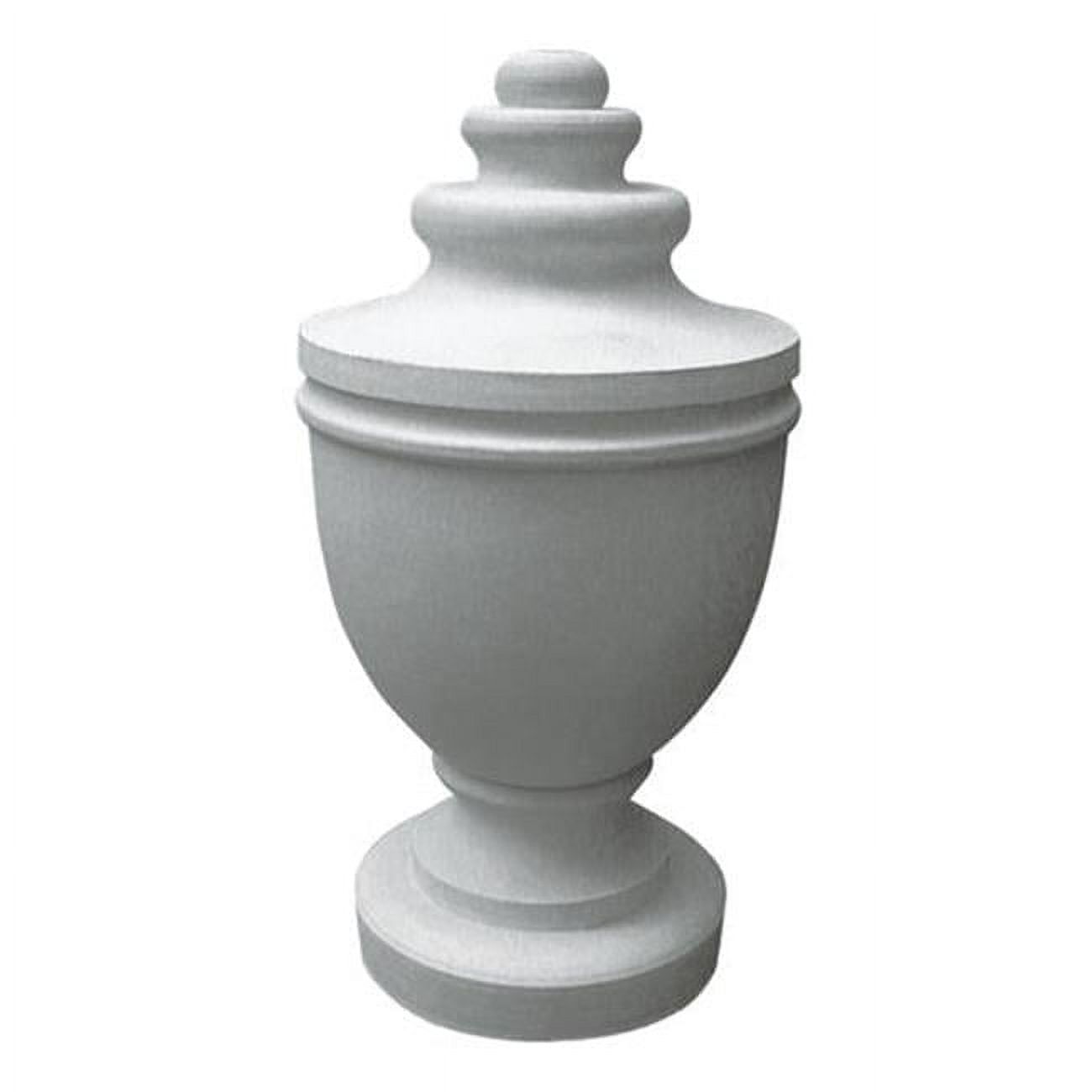 Gray Polyurethane Traditional Urn Finial, 11.5" Height