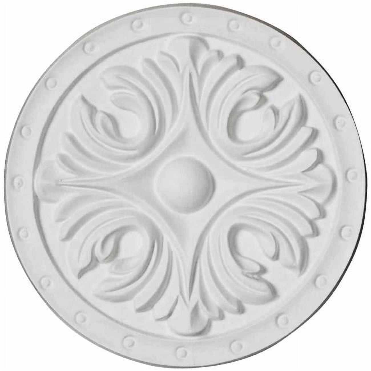 White Polyurethane Bordeaux Rosette Accent Piece