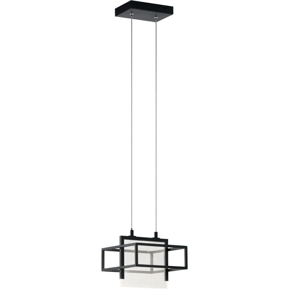 Vega Mini Matte Black LED Pendant with Clear Acrylic