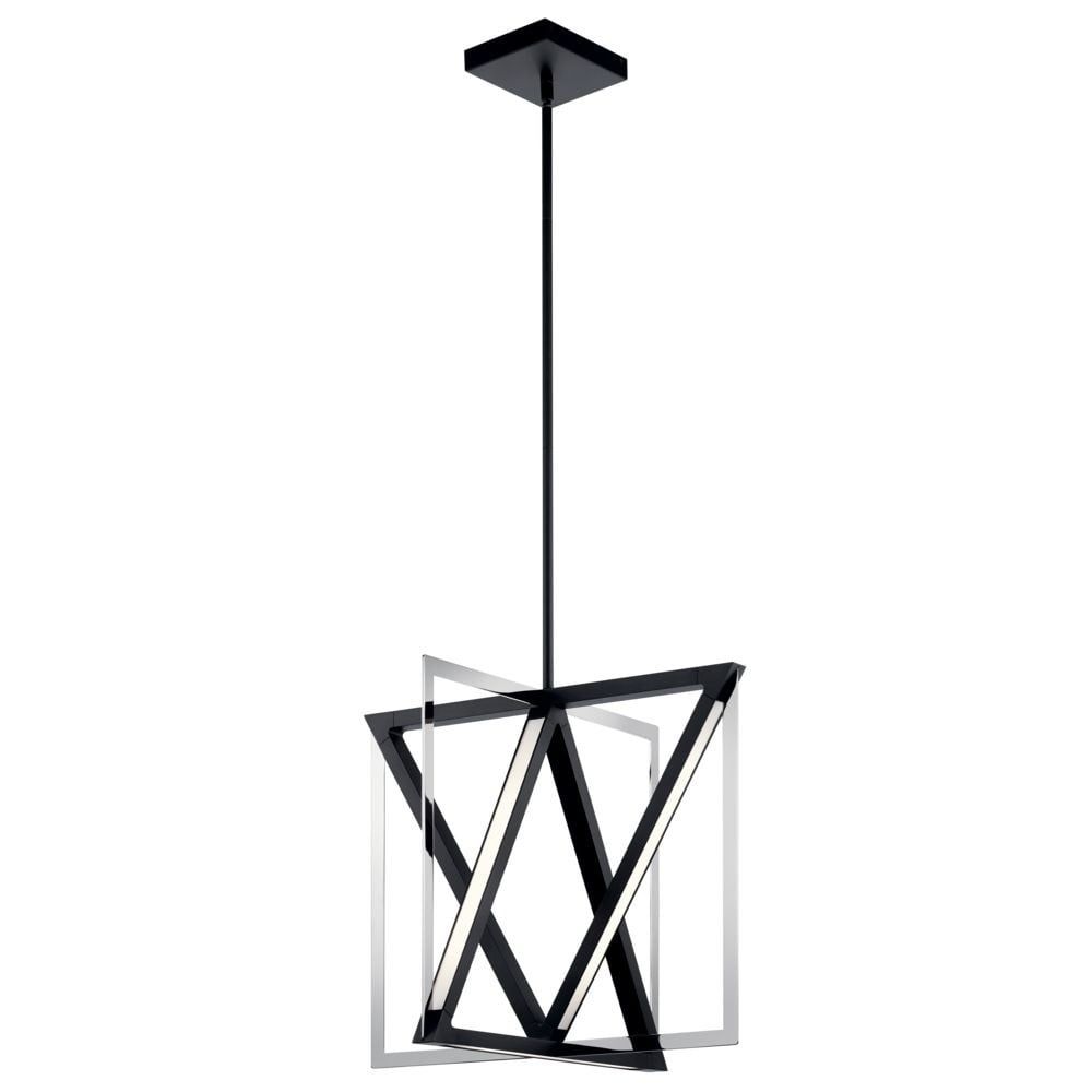 Axis Matte Black Etched Acrylic LED Pendant Light