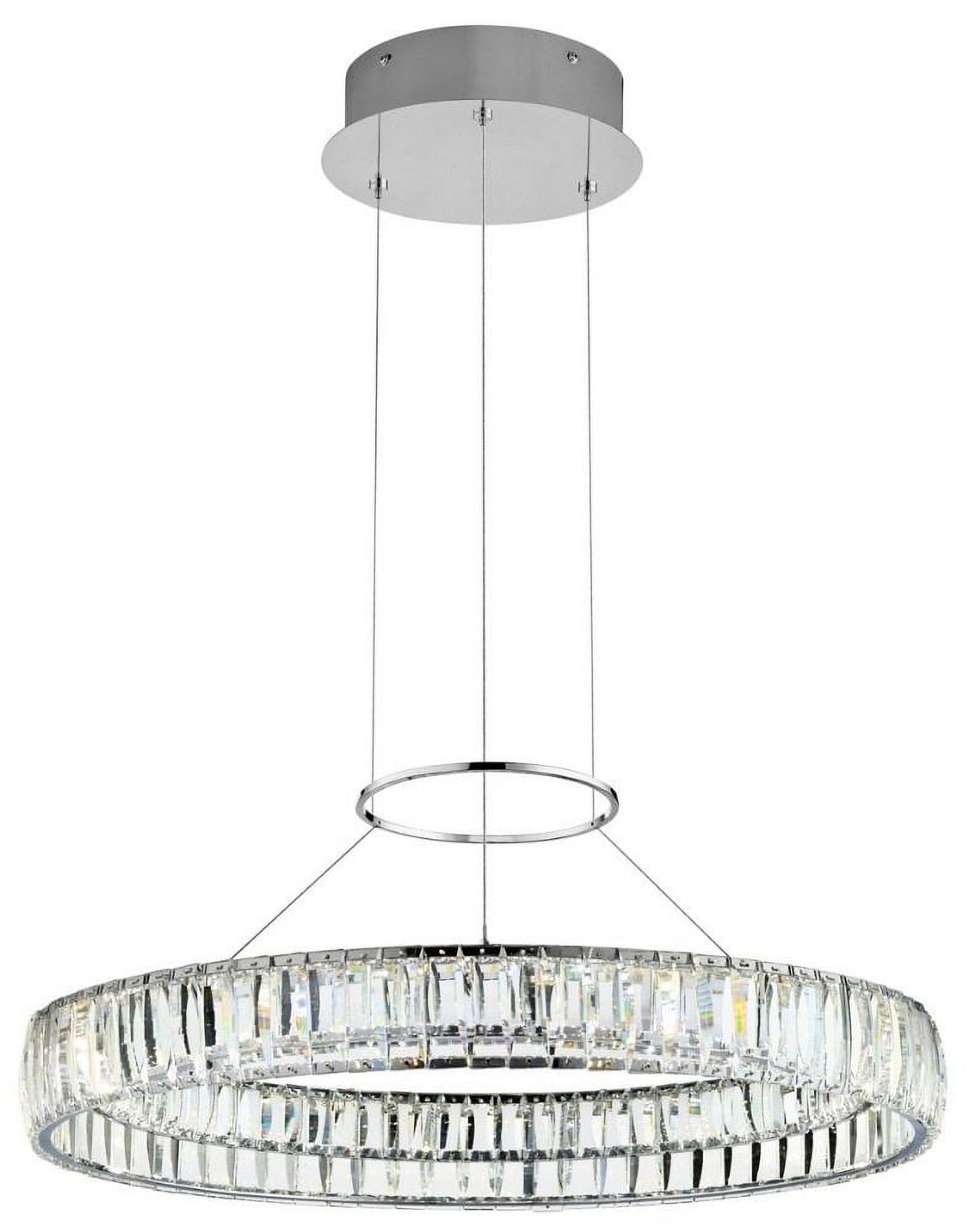 Elan Annette 26" LED Crystal Chrome Pendant Light