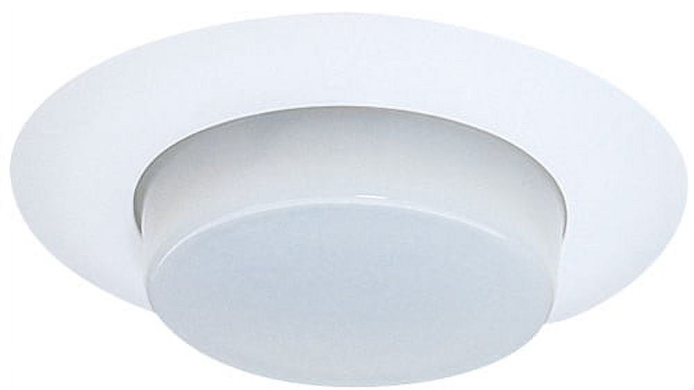 White 6" LED Shower Trim with Drop Opal Lens