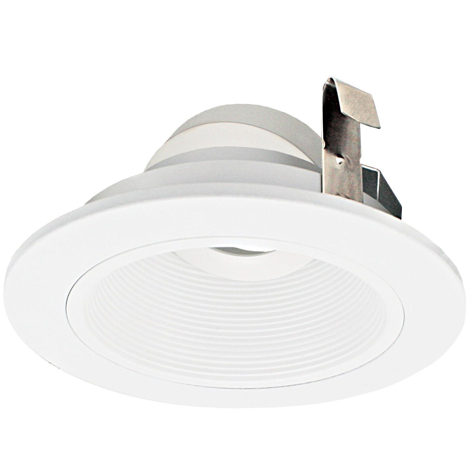 White Aluminum 3" Round Adjustable LED Baffle Trim