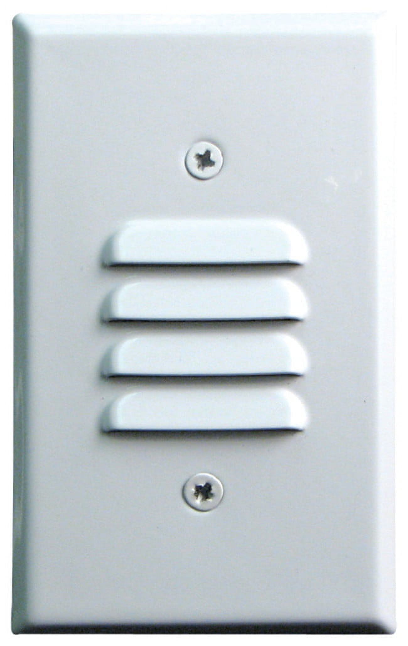 White Vertical LED Mini Step Light with Louvered Faceplate