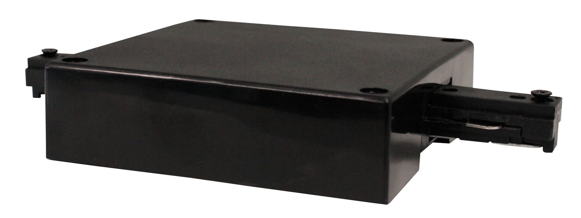 Black In-Line T-Bar Ceiling Feed Track Accessory