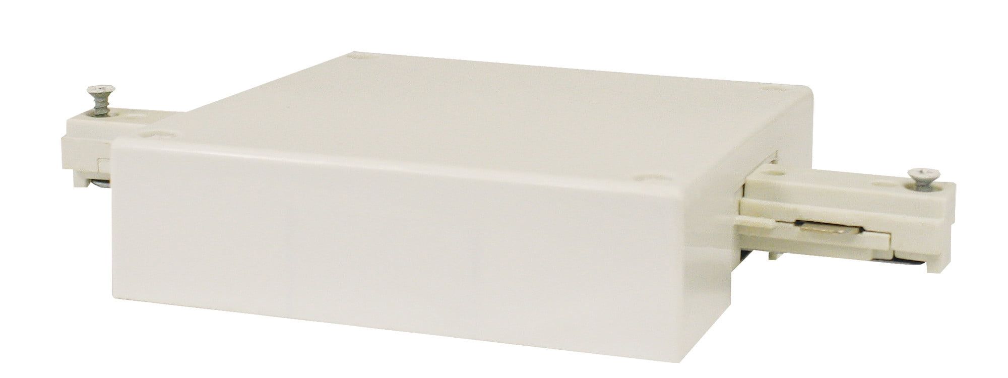 White In-Line T-Bar Ceiling Feed Track Accessory