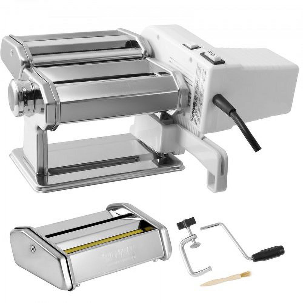 Stainless Steel Electric Pasta Maker with Adjustable Thickness Settings