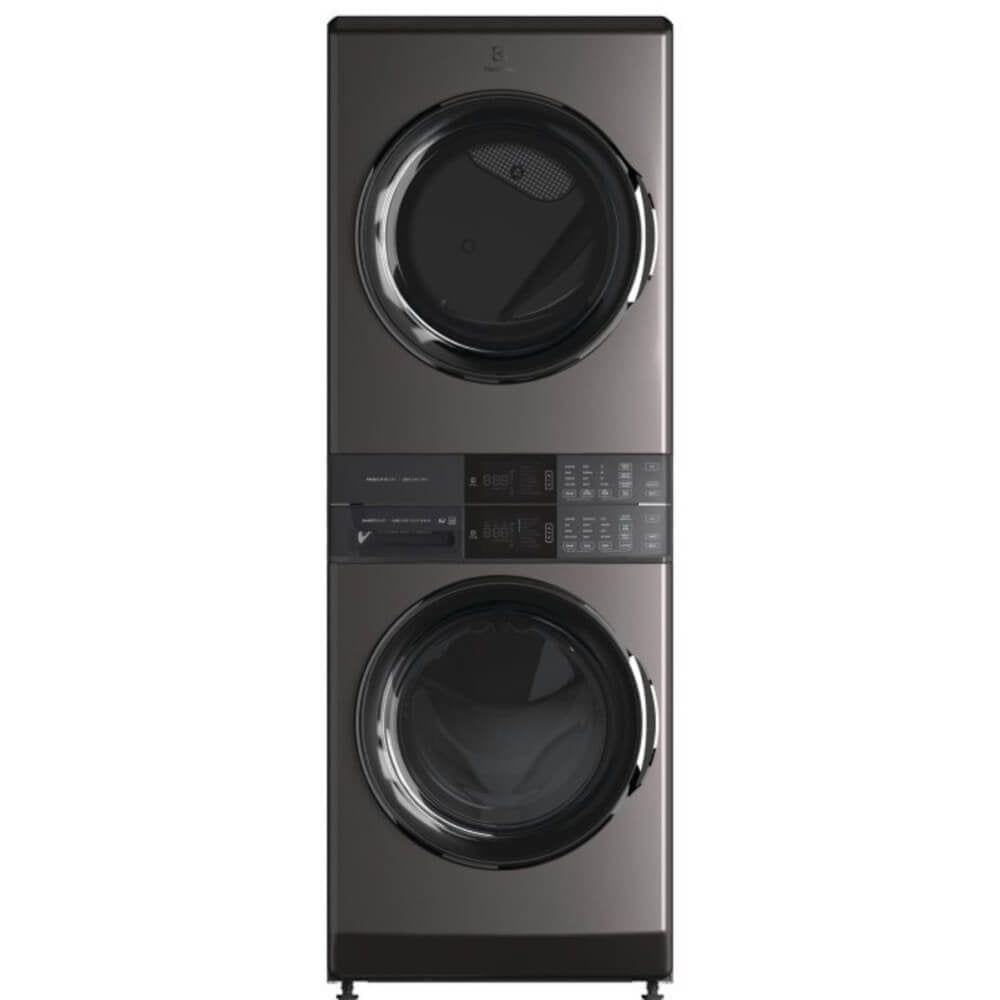 Titanium Stacked Electric Washer and Dryer with SmartBoost Technology