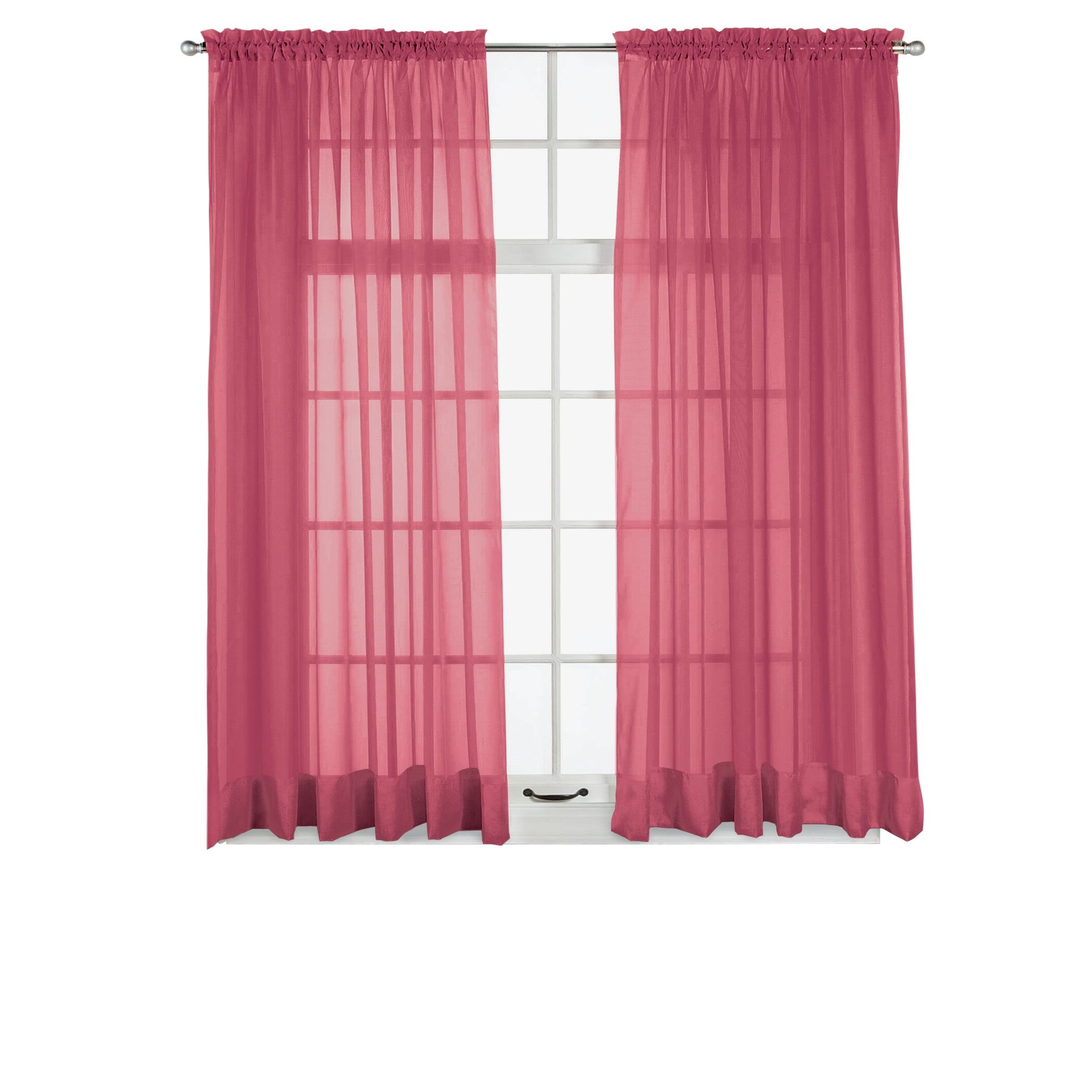 Ruby Sheer Polyester Rod Pocket Window Panel