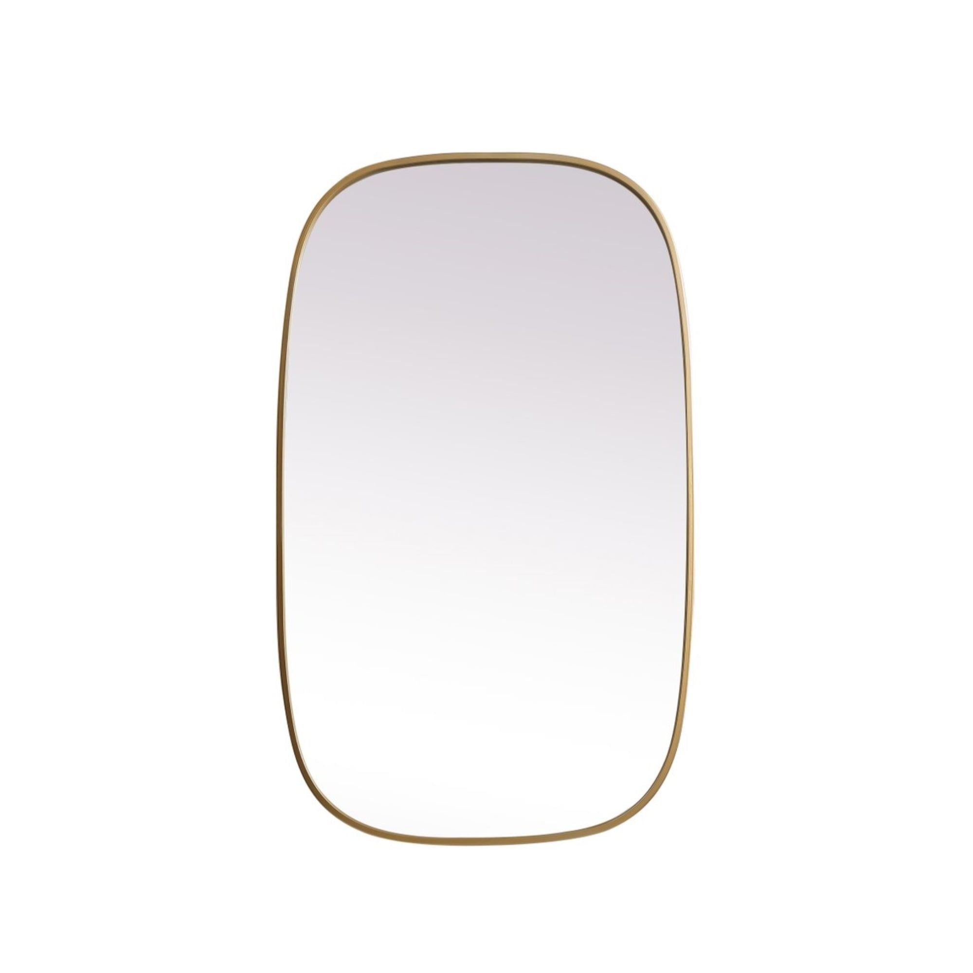 Brass Oval Metal Frame Bathroom Mirror