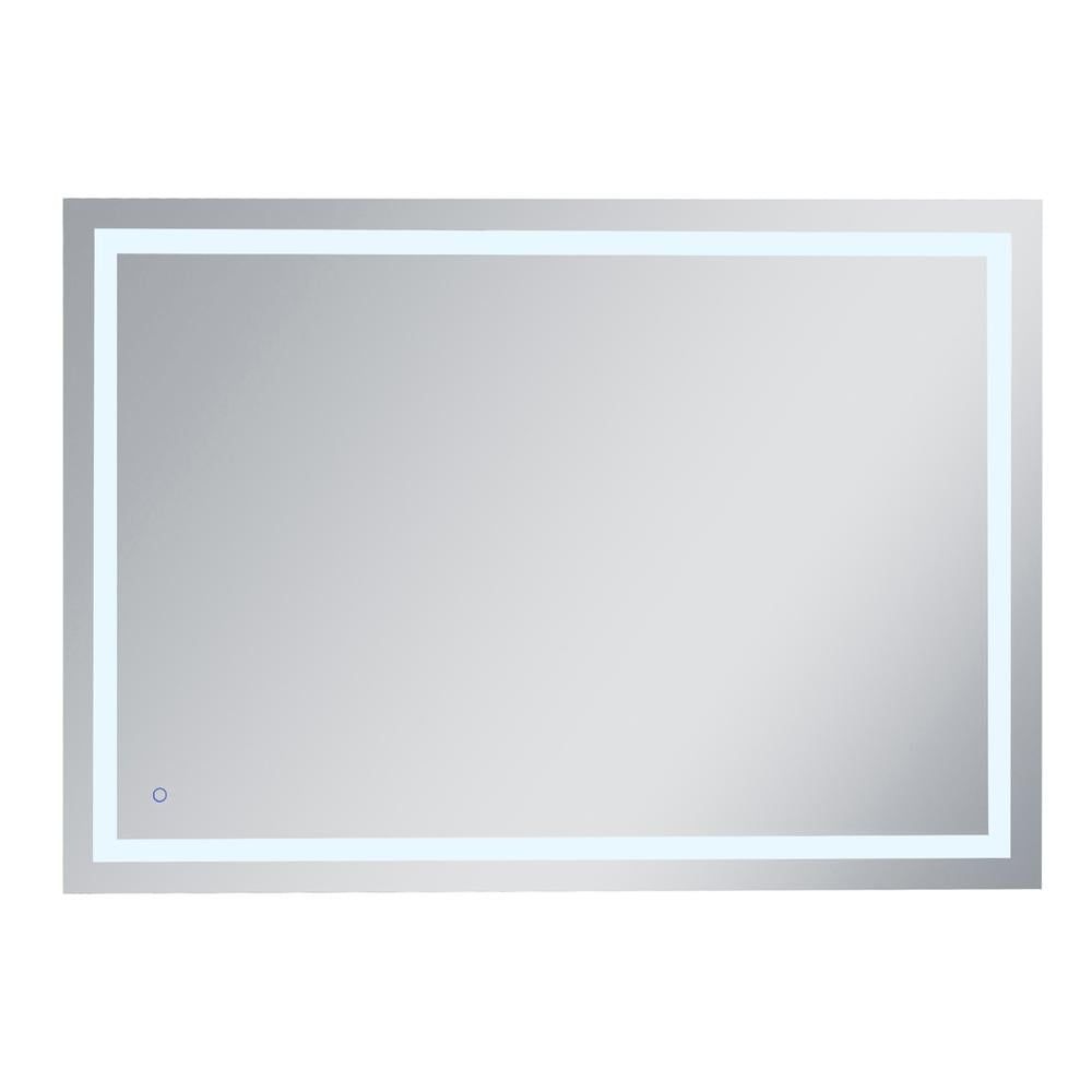 Silver Rectangular LED Bathroom Vanity Mirror