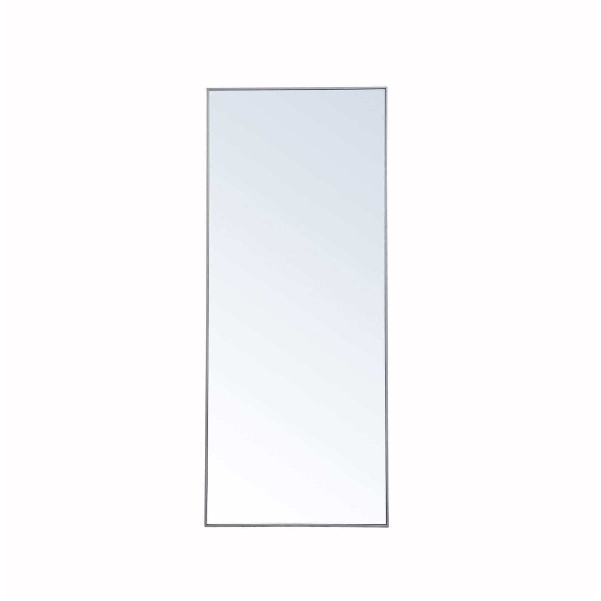 Gray Full Length Rectangular Wood Mirror