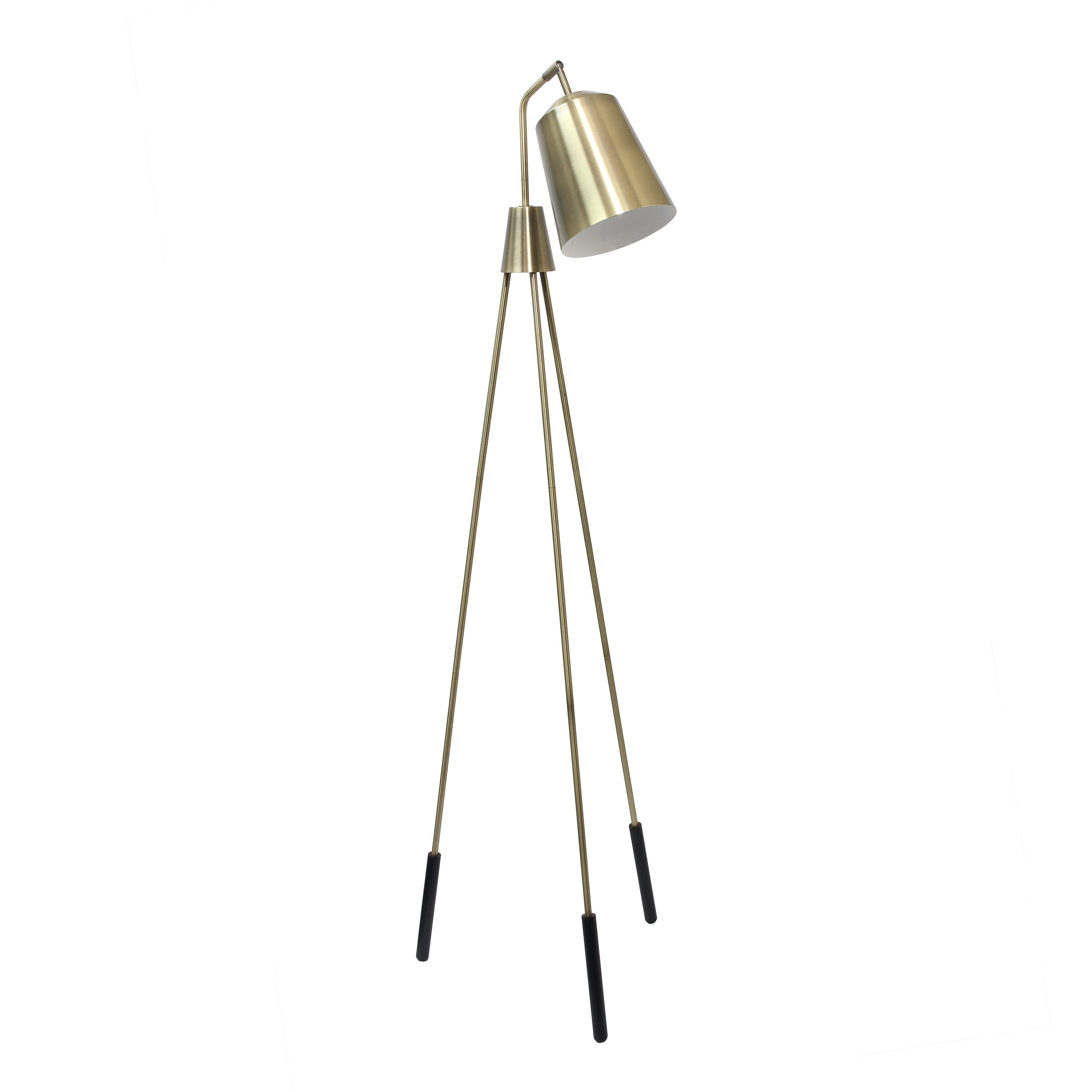 Modern Tripod 65" Floor Lamp in Black with Spotlight Shade