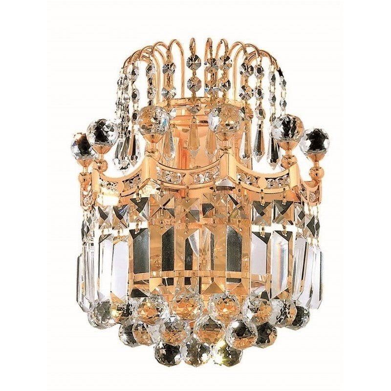 Gold Royal Cut Crystal 12" Wall Sconce