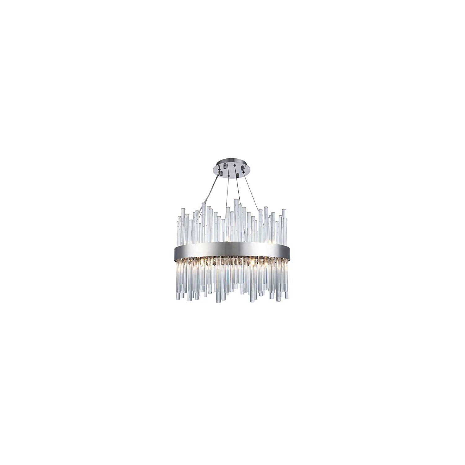 Dallas 20" Chrome and Crystal 14-Light Chandelier