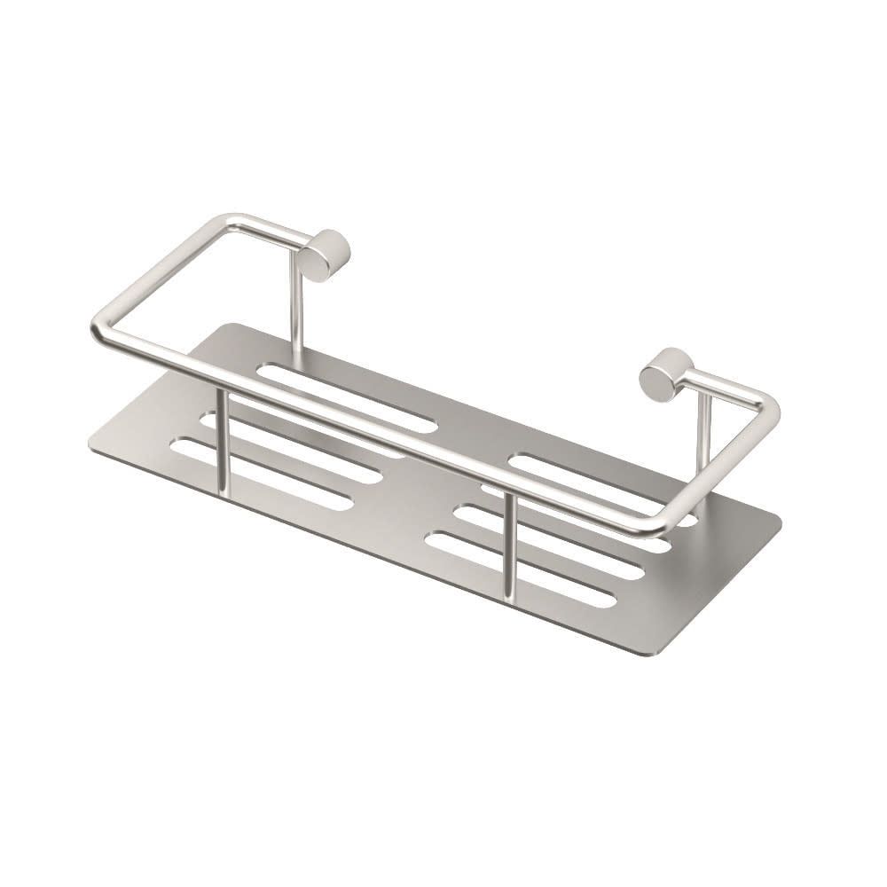 Brushed Nickel Rectangular Wall Mount Shower Shelf