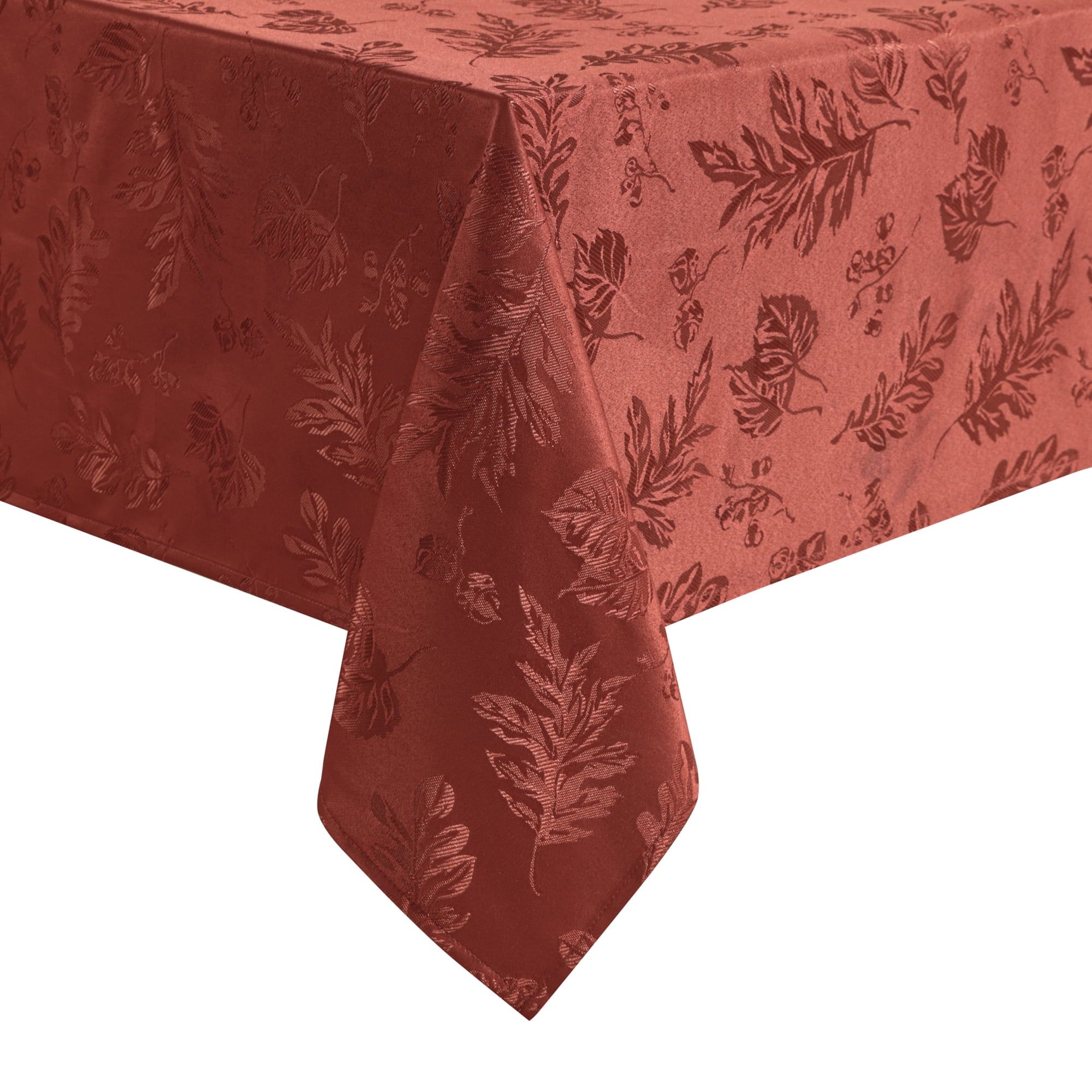 Spice Red Jacquard Damask 60" x 120" Tablecloth