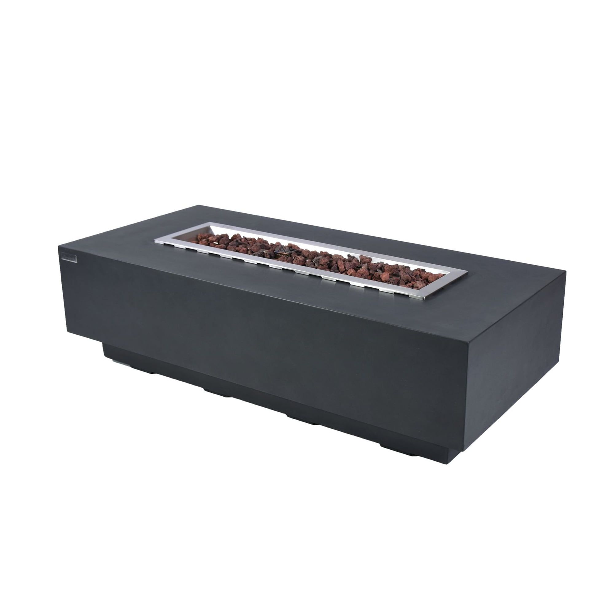 Granville 60-Inch Dark Gray Concrete Gas Fire Pit Table