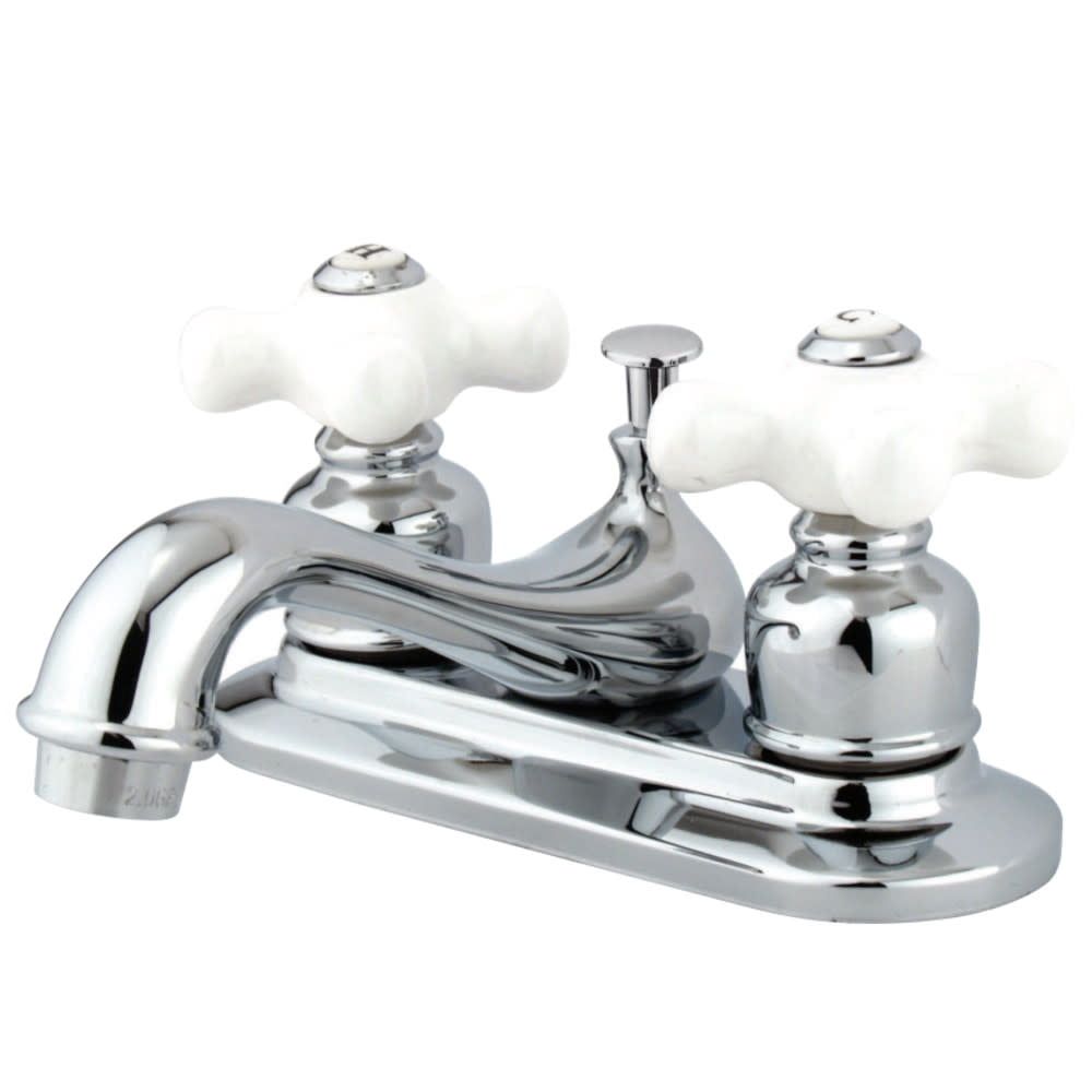 Classic Chrome Double Handle Centerset Bathroom Faucet