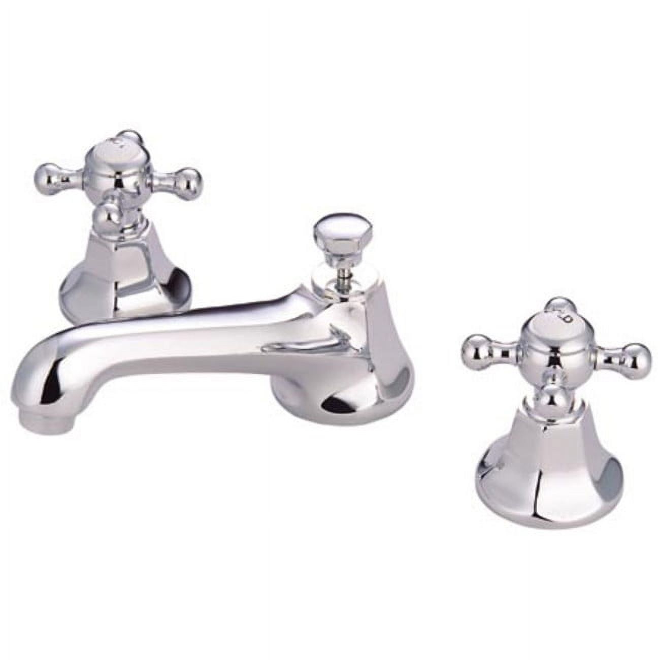 Elegant Chrome Widespread Bathroom Faucet with Dual Cross Handles