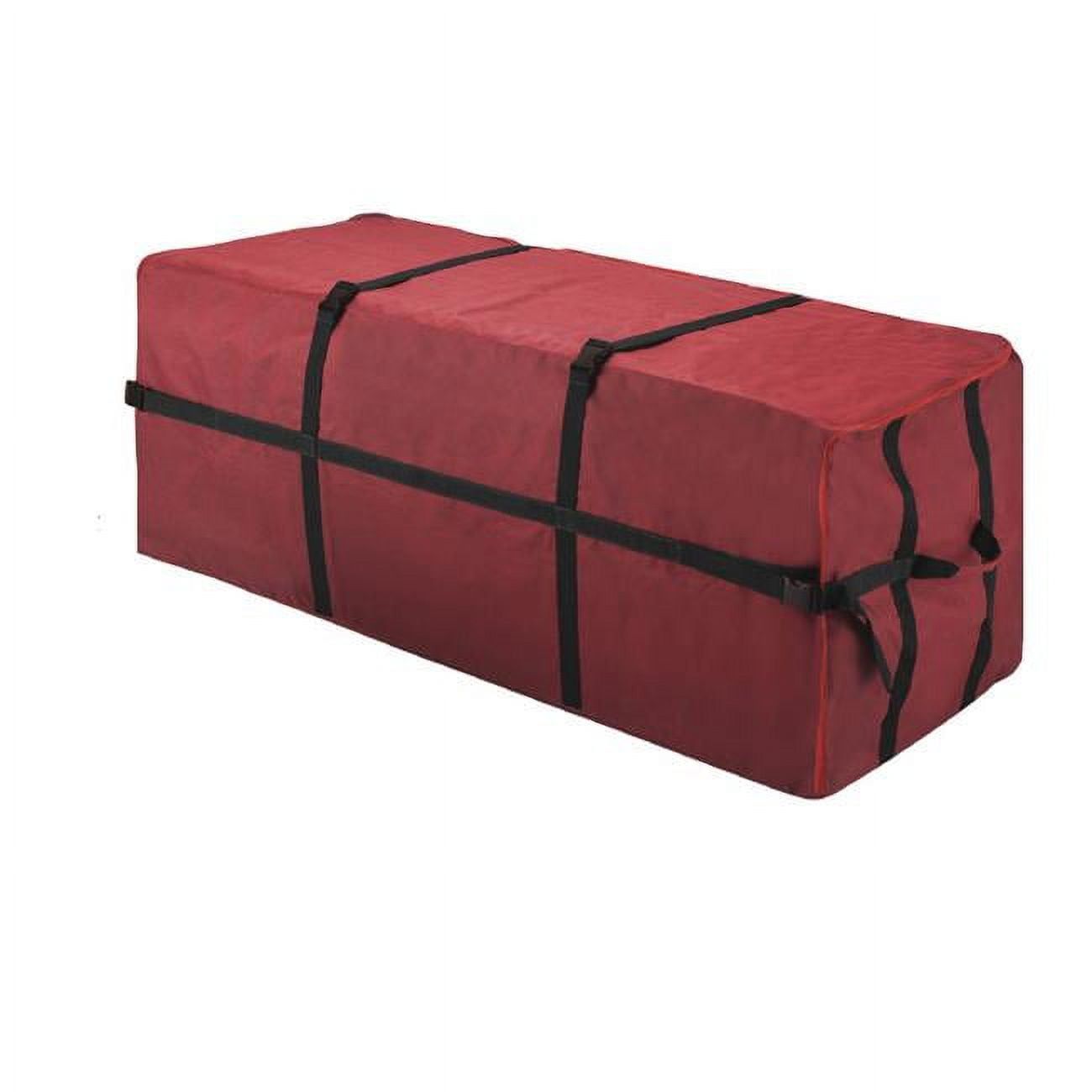 Large Red Canvas Christmas Tree Storage Bag with Adjustable Straps