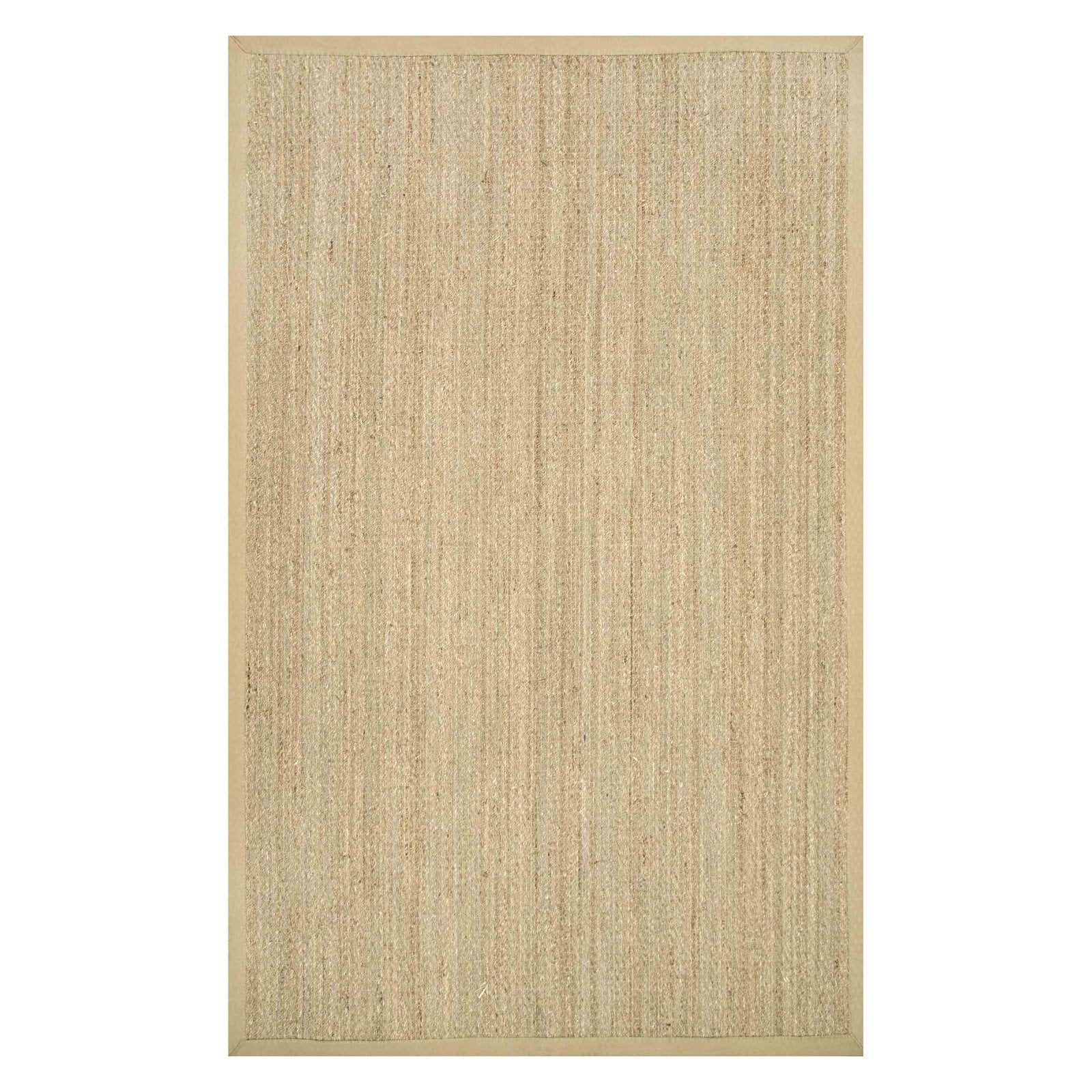 Coastal Farmhouse Beige Seagrass Non-Slip Runner Rug 31" x 6"