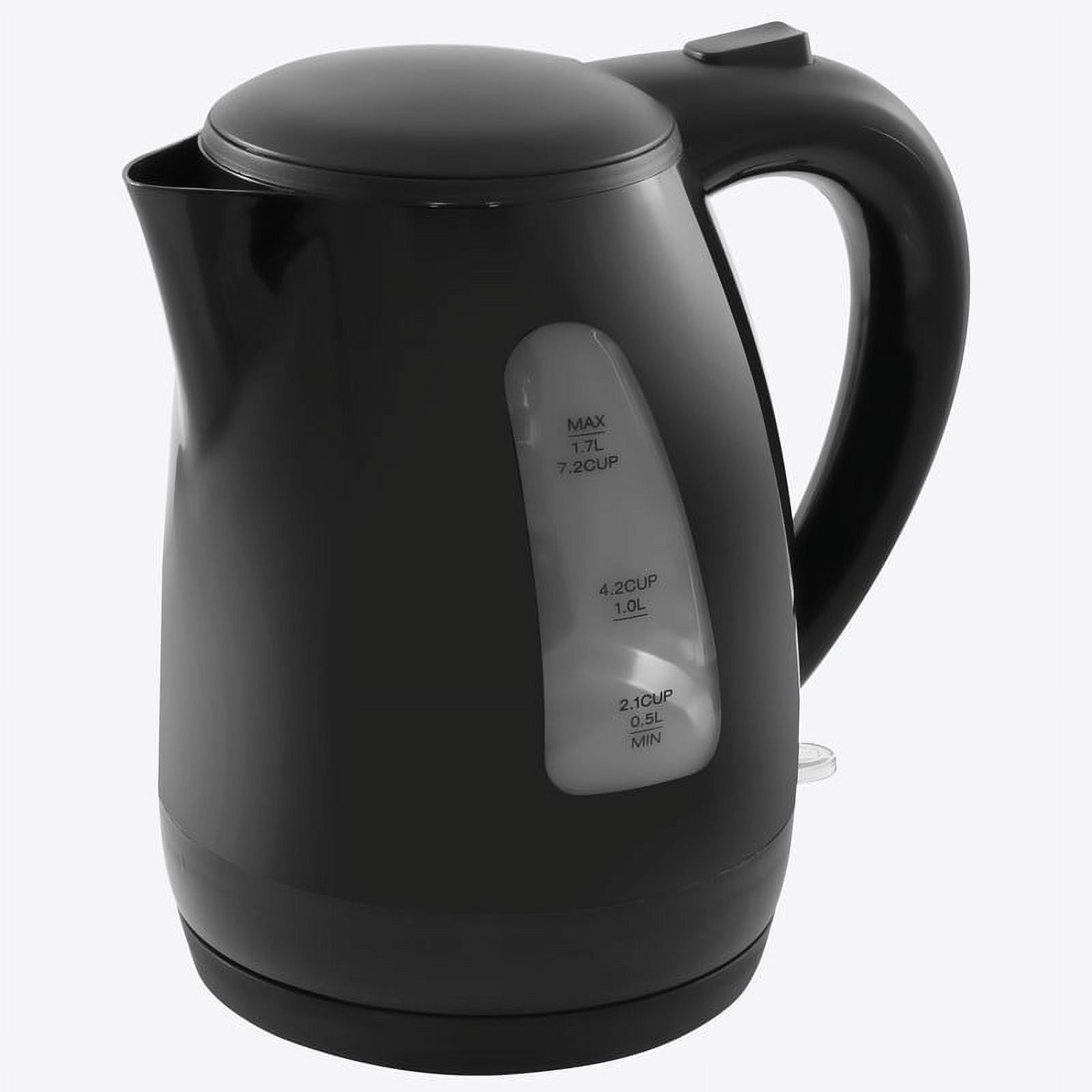 Elite Black 1.7L Electric Water Kettle with Swivel Base