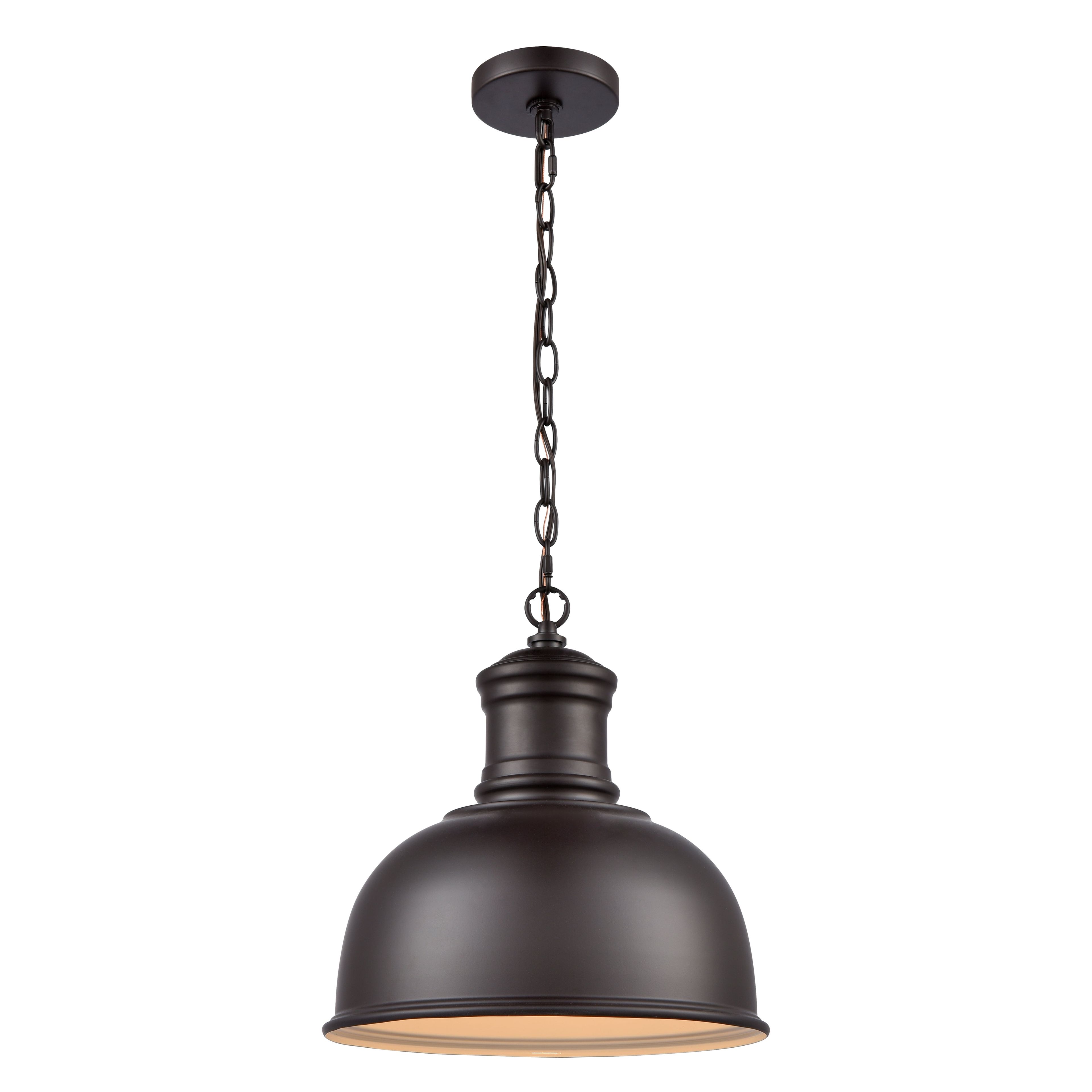 Cedar Park Oil Rubbed Bronze Bowl Pendant Light for Indoor/Outdoor