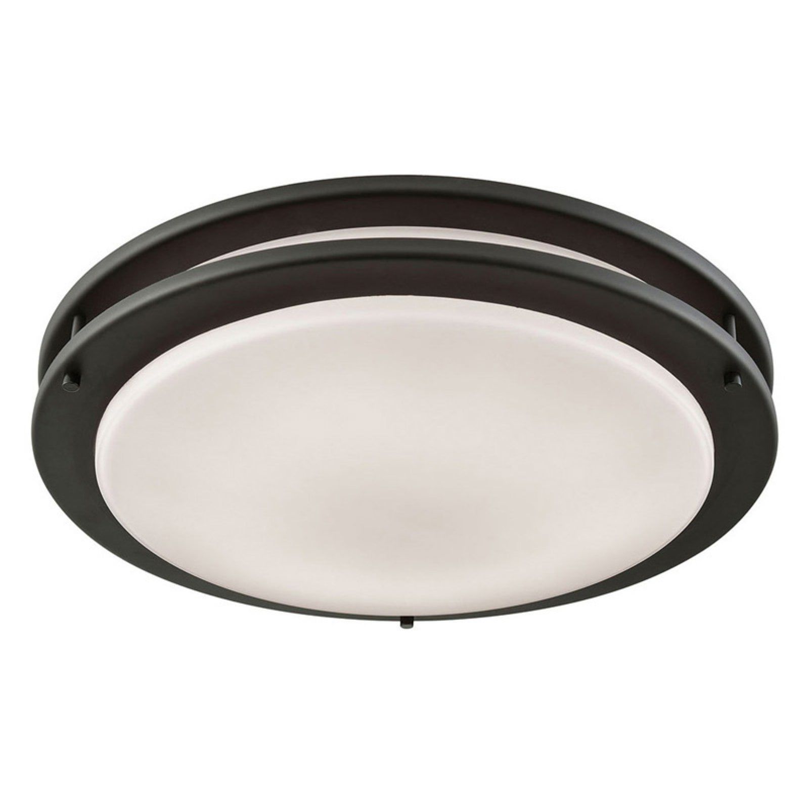 Clarion 18" LED Flush Mount Ceiling Light in Oil Rubbed Bronze with Frosted Glass