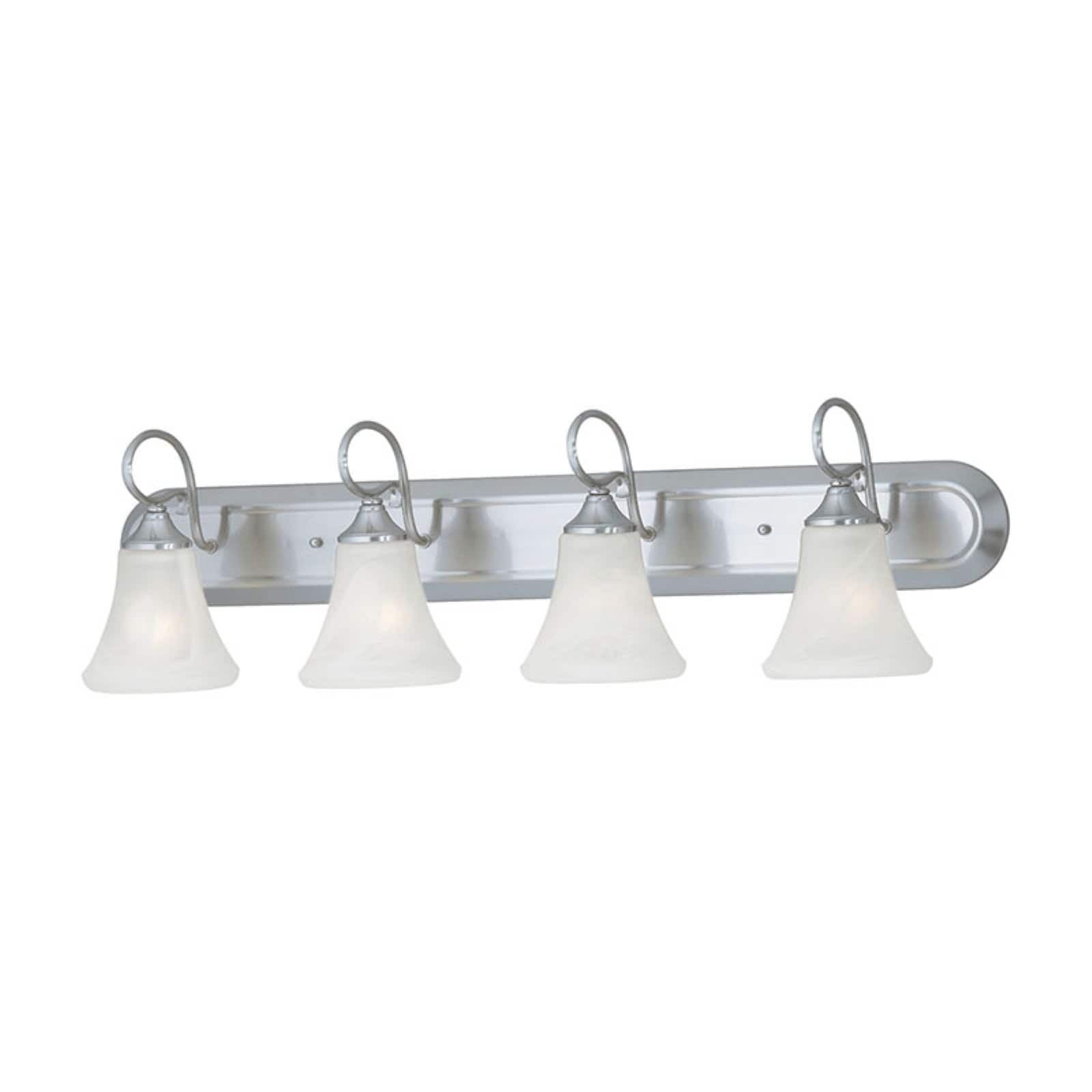 Elegant Elliptical 4-Light Bronze Sconce with White Glass Shade