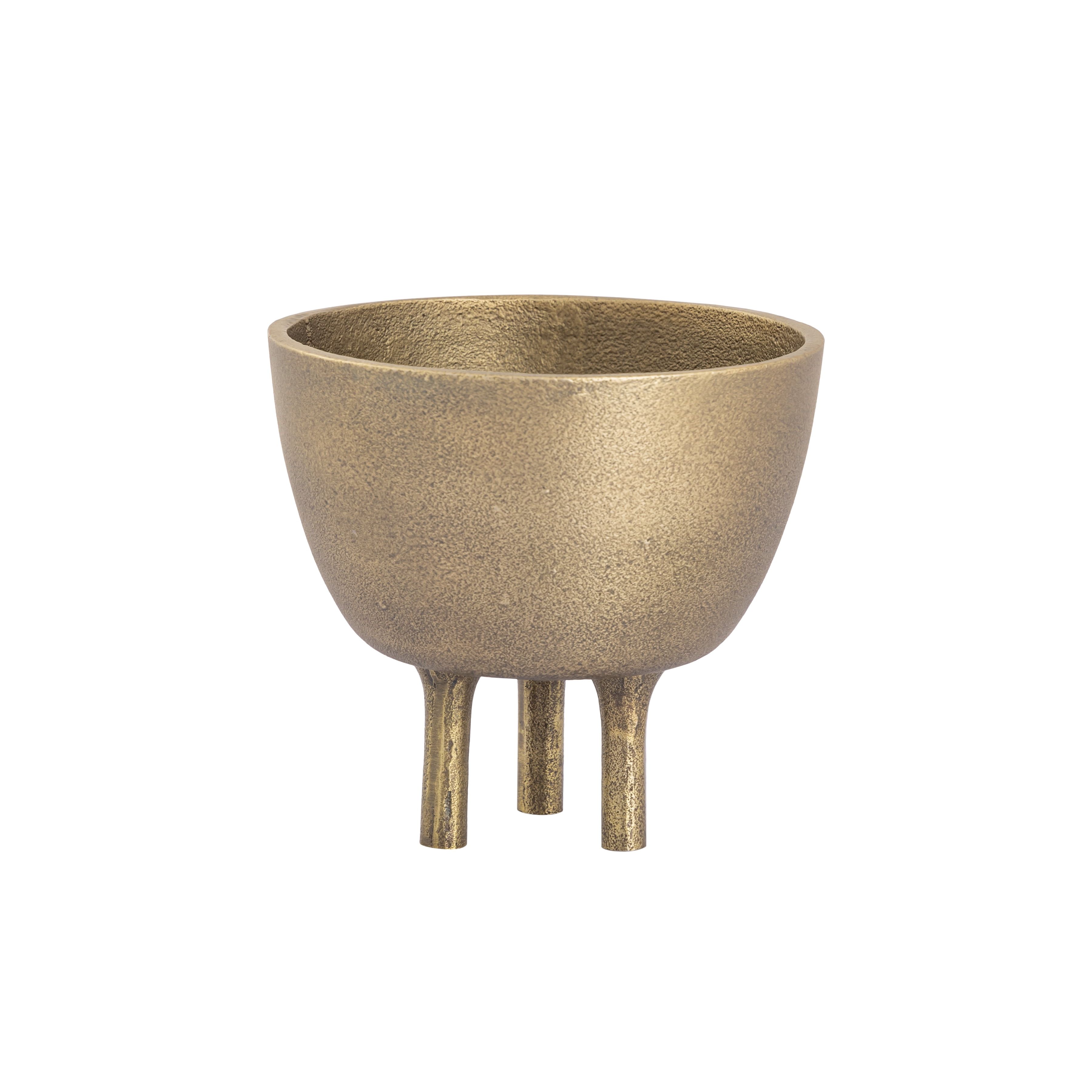 Kiser 6-Inch Brass Metal Bowl with Three Legs