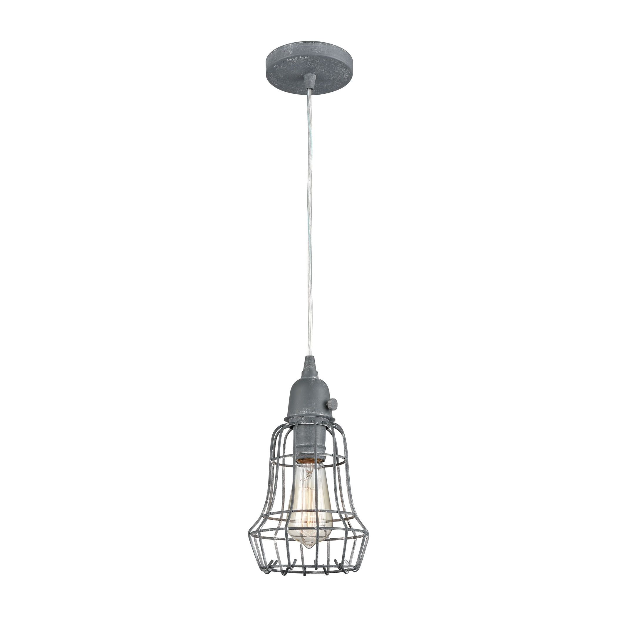 Aged Brass 6-Inch Industrial Mini Pendant Light