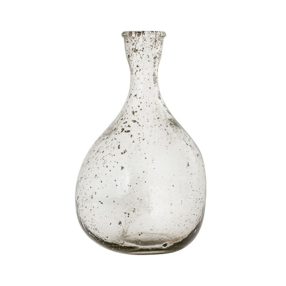 Clear Hand-Formed Glass Decorative Table Vase